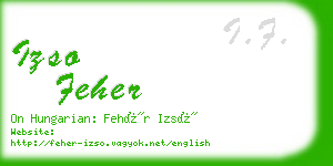 izso feher business card